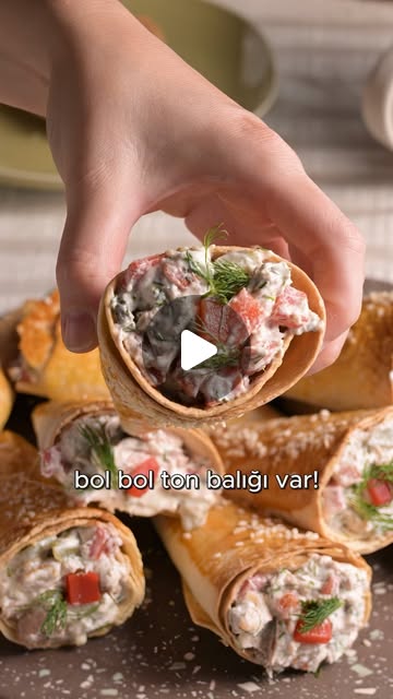 Ton Balıklı Lavaş Külahları tarifi